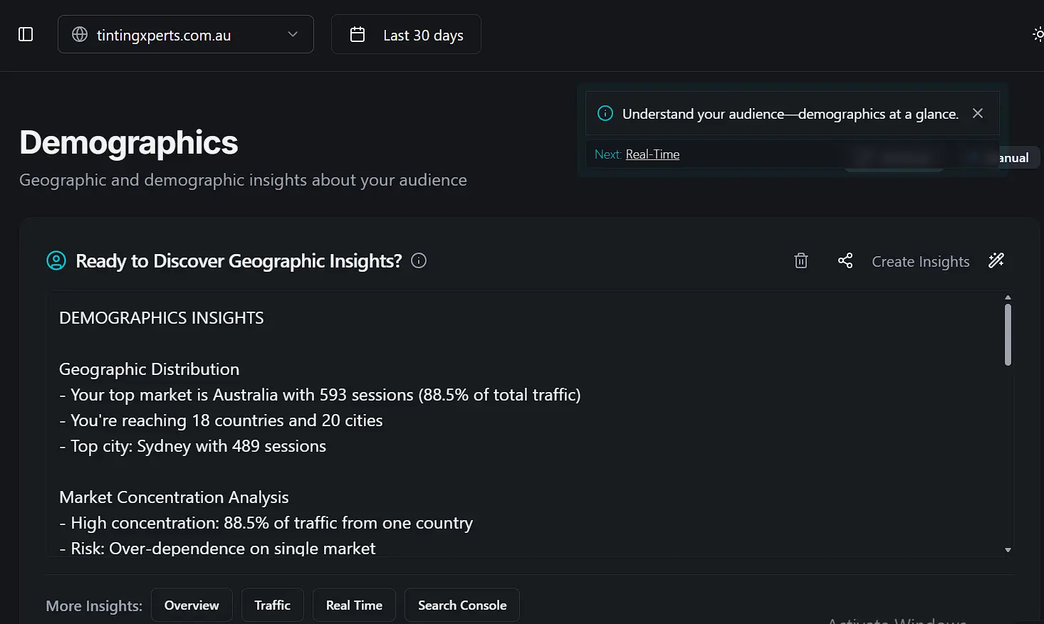 Data-Driven Demographics and Geographic Insights Generator