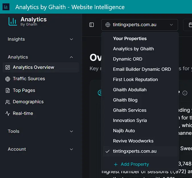 Scalable Multi-Site Management and Project Switcher
